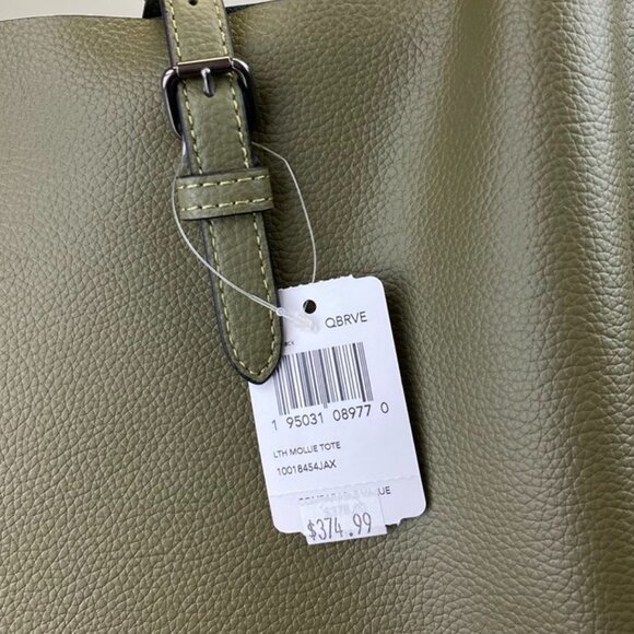 Coach 1671 Leather Mollie Tote in Kelp Black - Picture 9 of 9